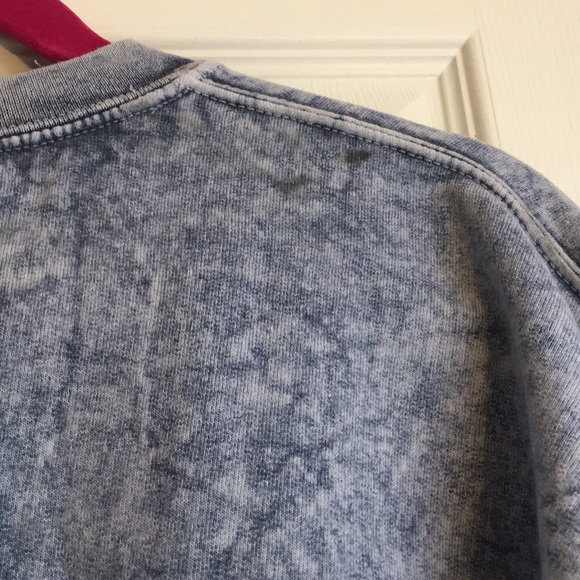 Baggy 80s style burnout blue sweatshirt - Picture 4 of 5